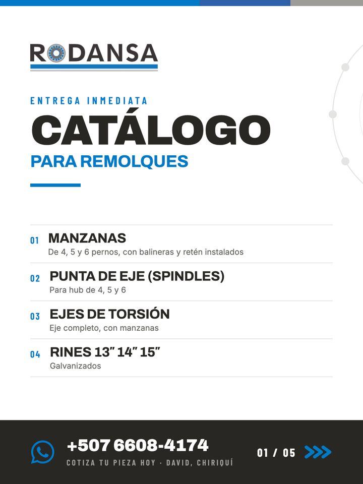Portada del catálogo de repuestos para remolque de RODANSA