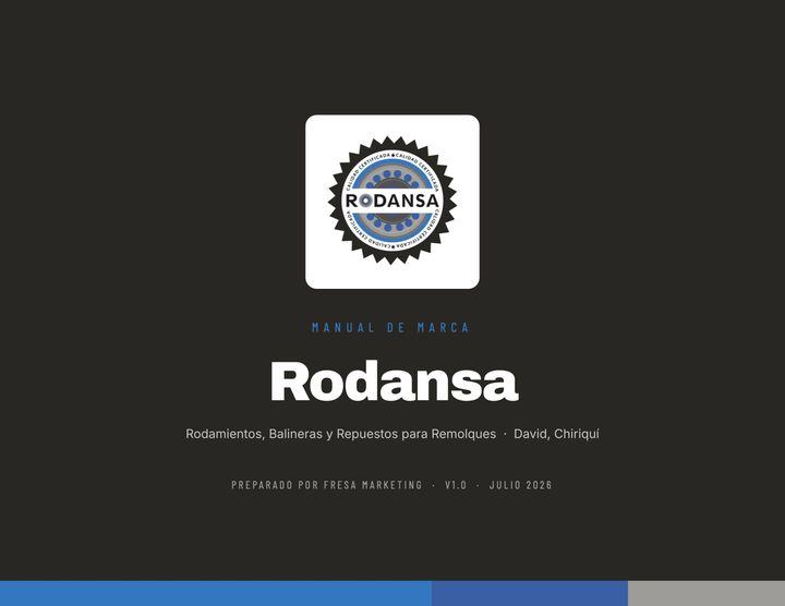 Portada del manual de marca de RODANSA