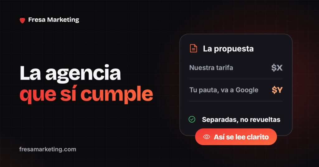 Portada de agencia marketing digital panamá: una propuesta con la tarifa separada de la pauta