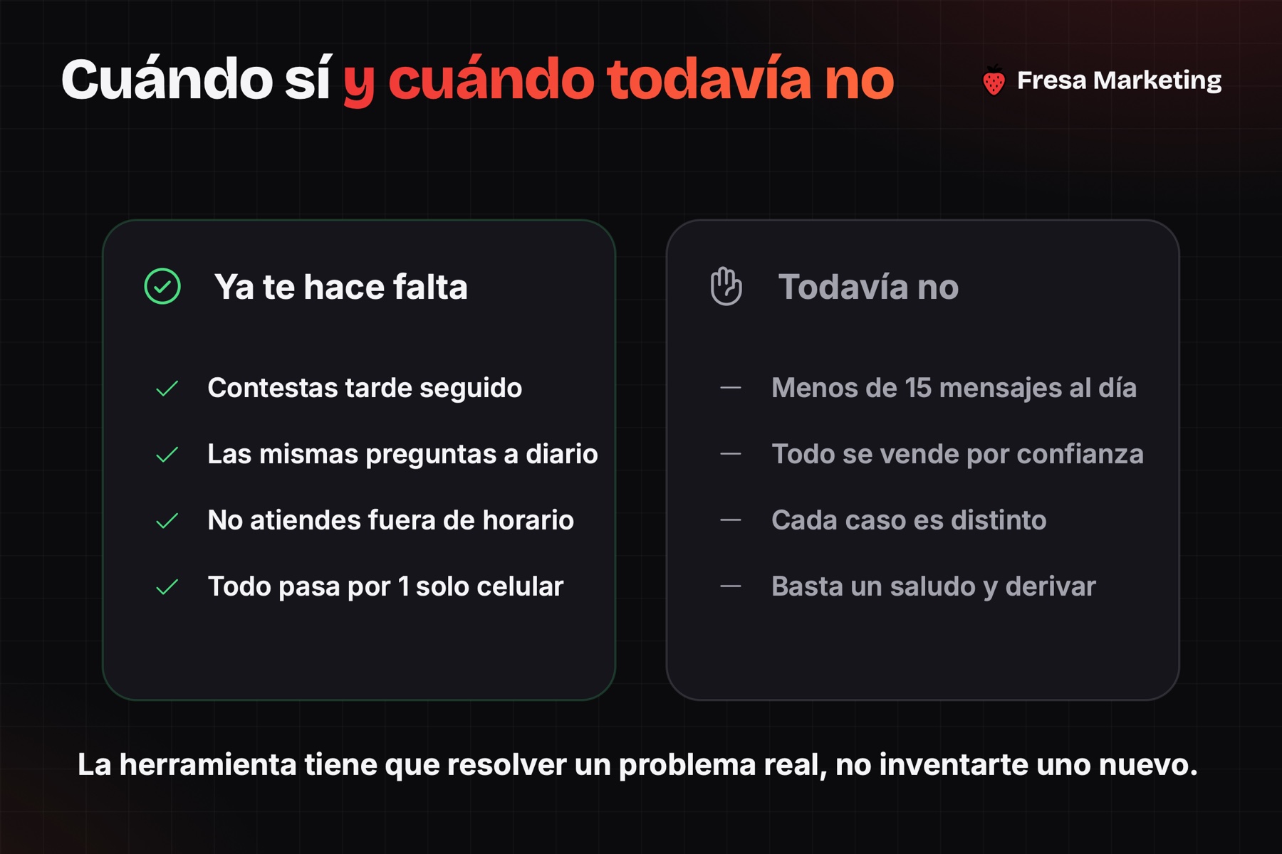Agente de whatsapp con inteligencia artificial: cuándo ya te hace falta y cuándo todavía no