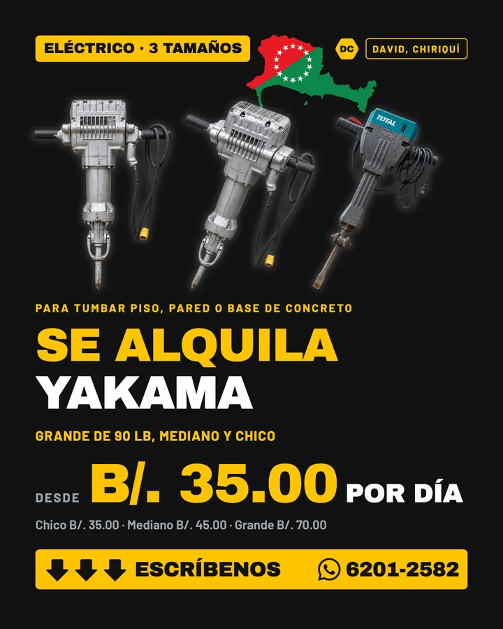 Anuncio de alquiler de yakama en David, Chiriquí, para D'Cache