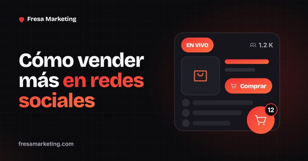 Portada de cómo vender más en redes sociales: una transmisión en vivo con botón de comprar y 12 pedidos