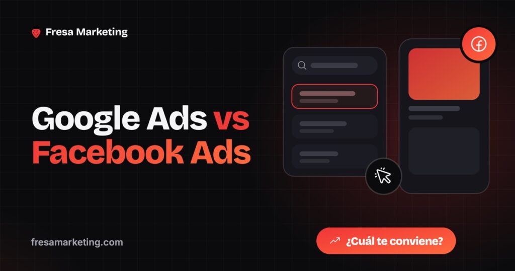 Portada de google ads vs facebook ads para negocios locales: el buscador contra el feed