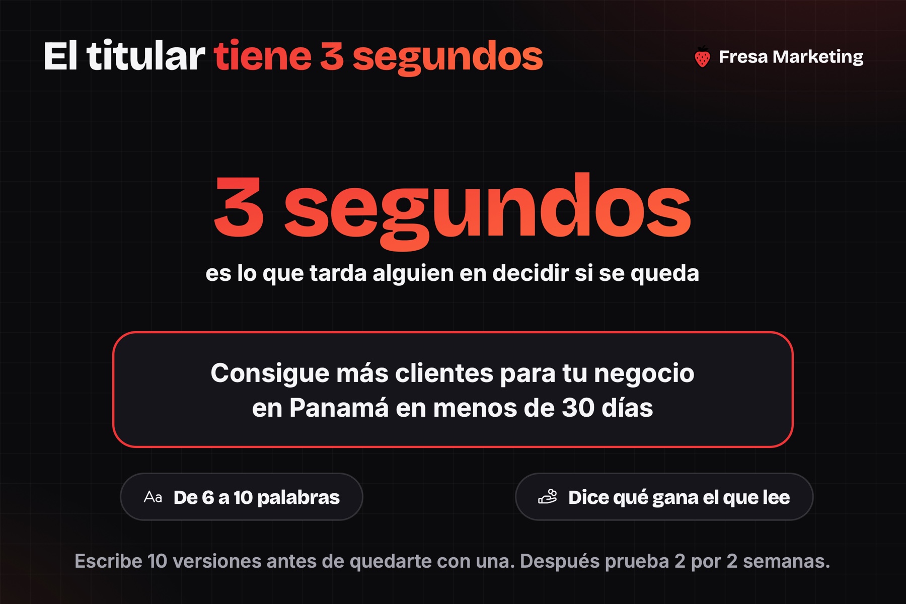 Landing page de alta conversión para negocios en panamá: el titular tiene 3 segundos