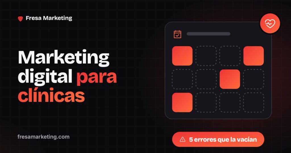 Portada de marketing digital para clínicas en panamá: una agenda con citas vacías por 5 errores
