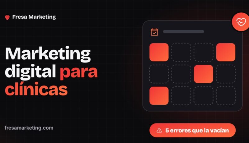 Portada de marketing digital para clínicas en panamá: una agenda con citas vacías por 5 errores