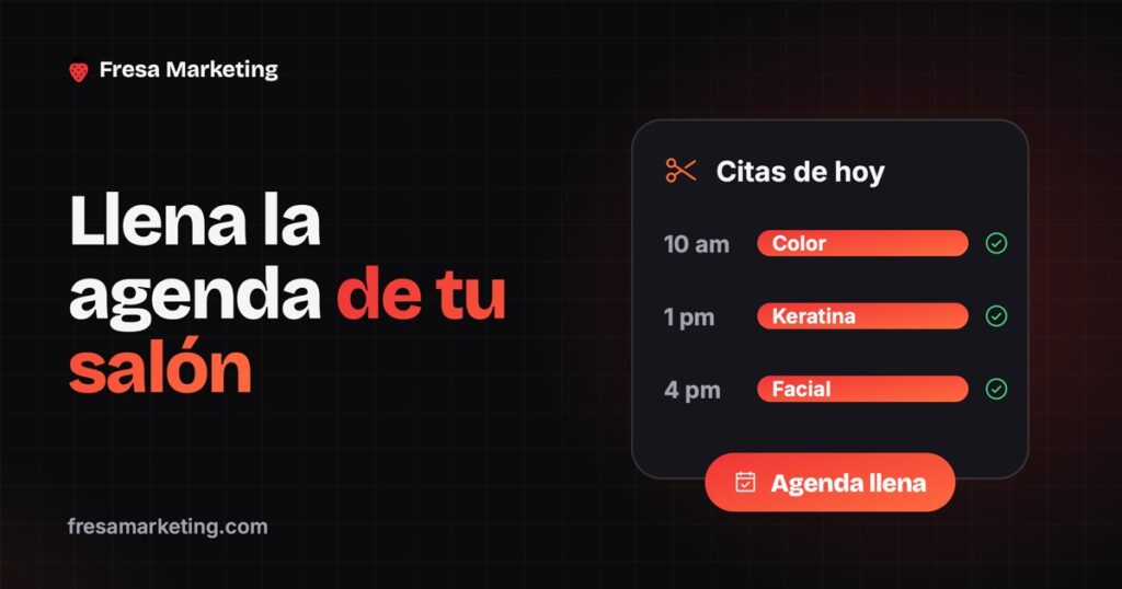 Portada de marketing para estéticas y salones de belleza en panamá: la agenda llena