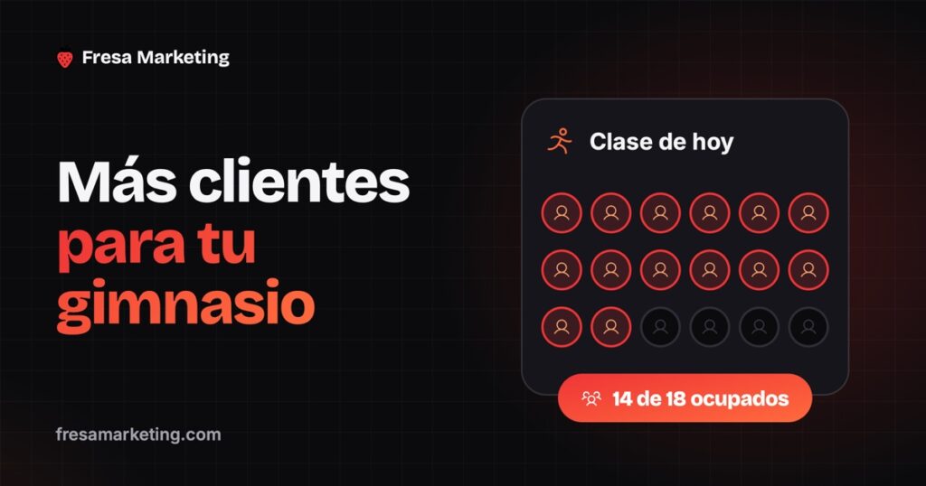 Portada de cómo conseguir más clientes para gimnasio en panamá: una clase con 14 de 18 cupos ocupados
