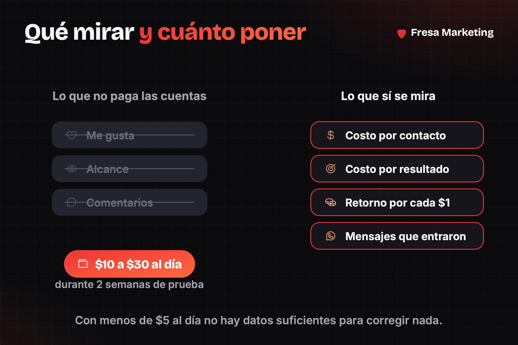 Publicidad en instagram para negocios locales panamá: qué métricas mirar y cuánto invertir