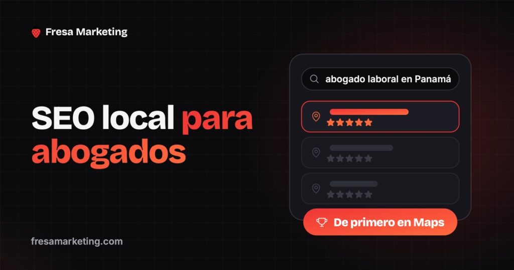 Portada de seo local para abogados en panamá: el despacho de primero en Google Maps