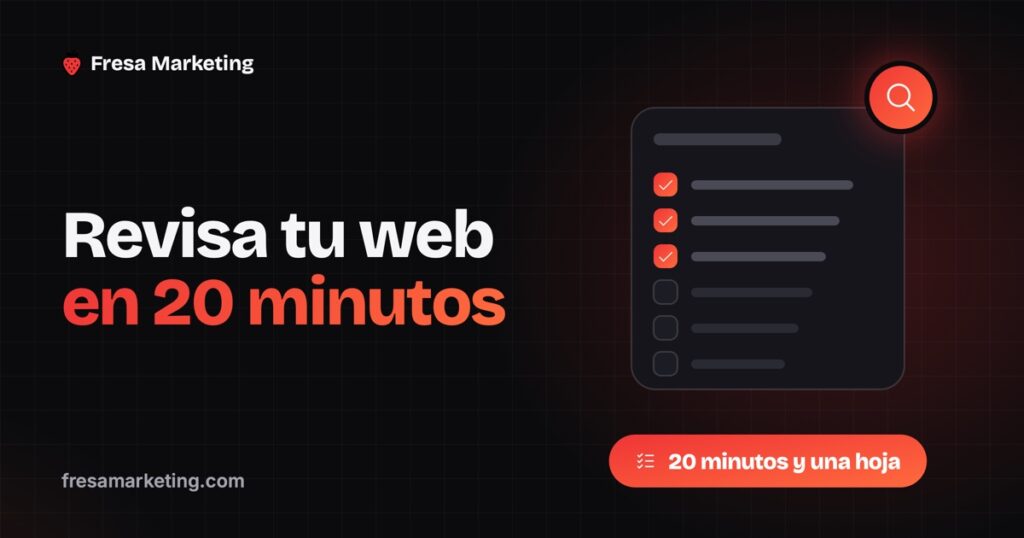 Portada de análisis de sitio web en panamá: la hoja con las revisiones marcadas