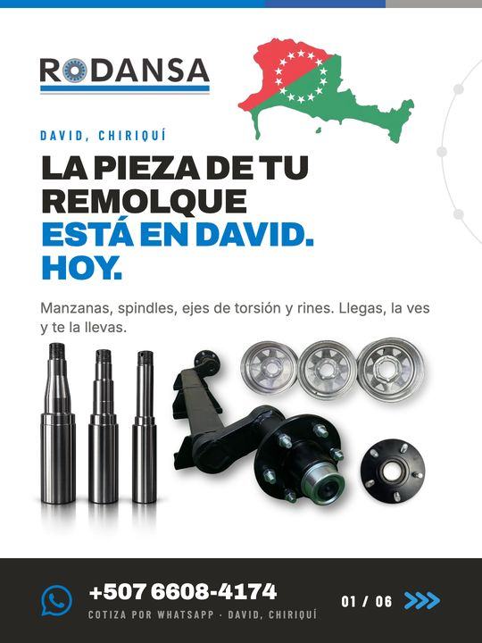 Anuncio de RODANSA: la pieza de tu remolque está en David, hoy