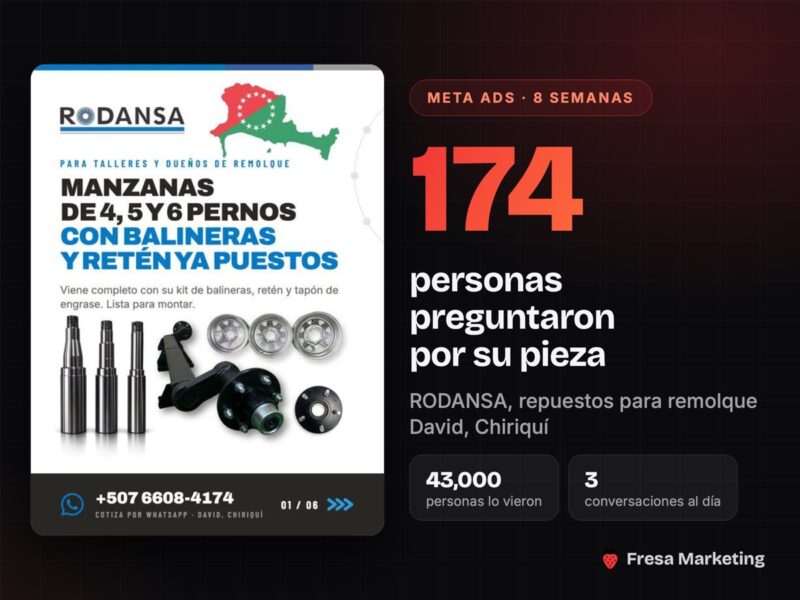 174 personas preguntaron por su pieza por WhatsApp: anuncios de repuestos para remolque de RODANSA en David, Chiriquí