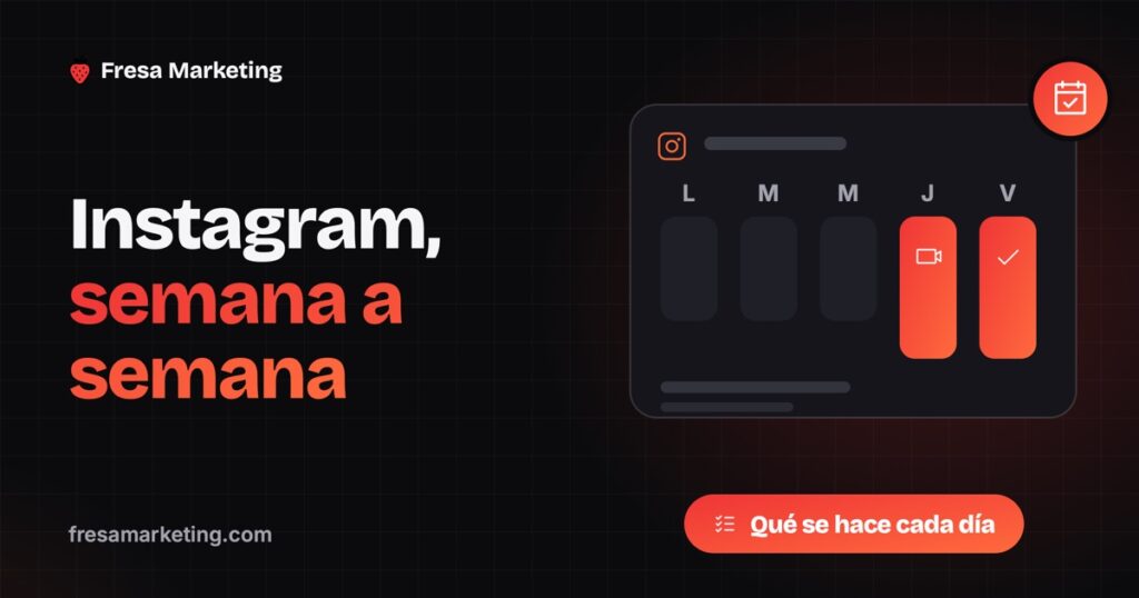 Portada de manejo de instagram para empresas en panamá: la semana día por día