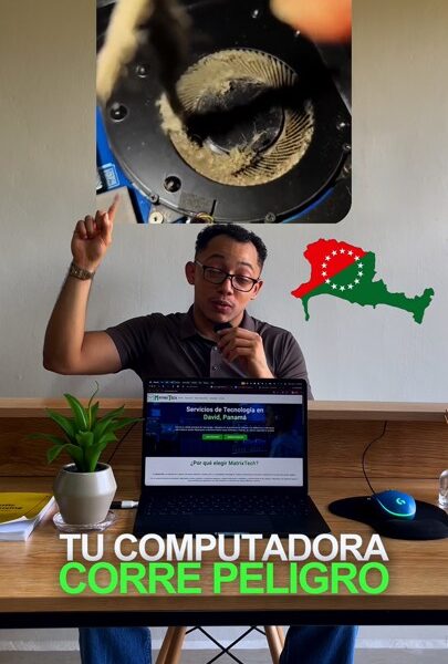 Anuncio de mantenimiento de computadoras de Matrix Tech