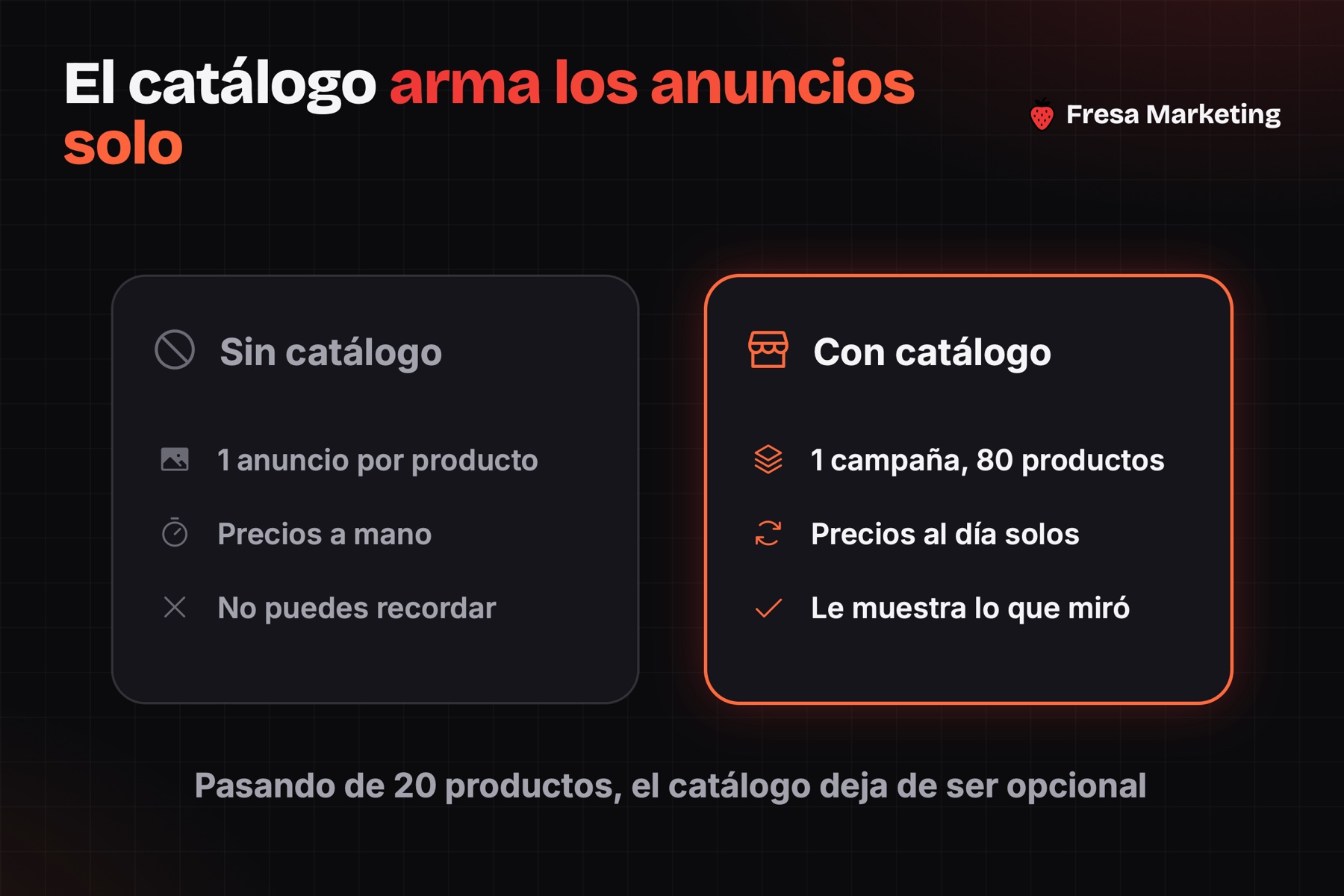 El catálogo en la publicidad para tiendas en línea en panamá: 1 campaña, 80 productos