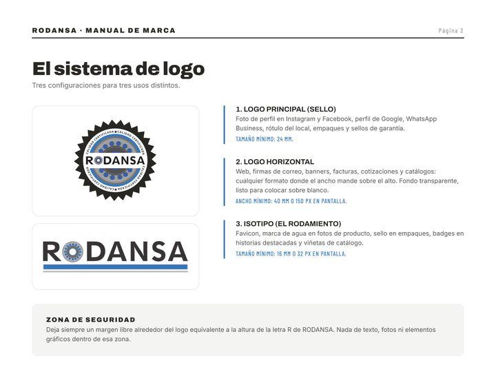 Sistema de logo de RODANSA
