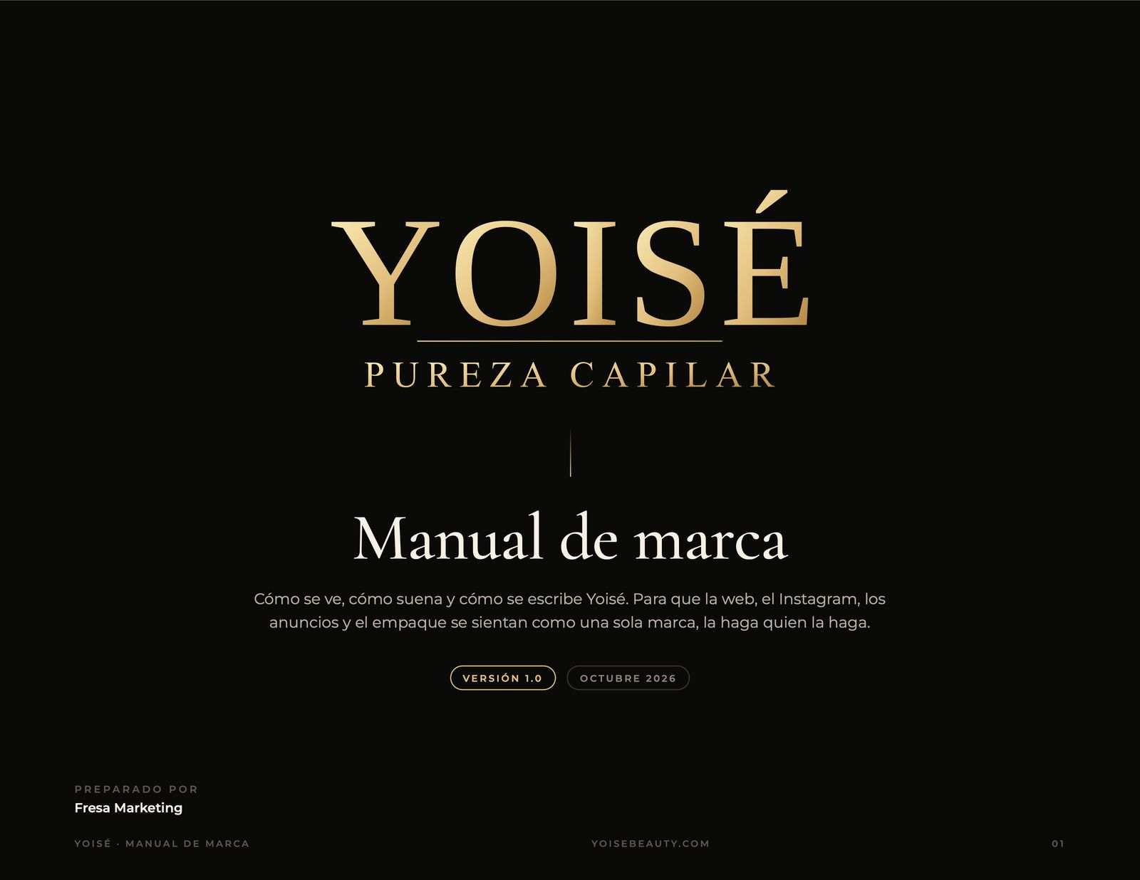 Portada del manual de marca de Yoisé